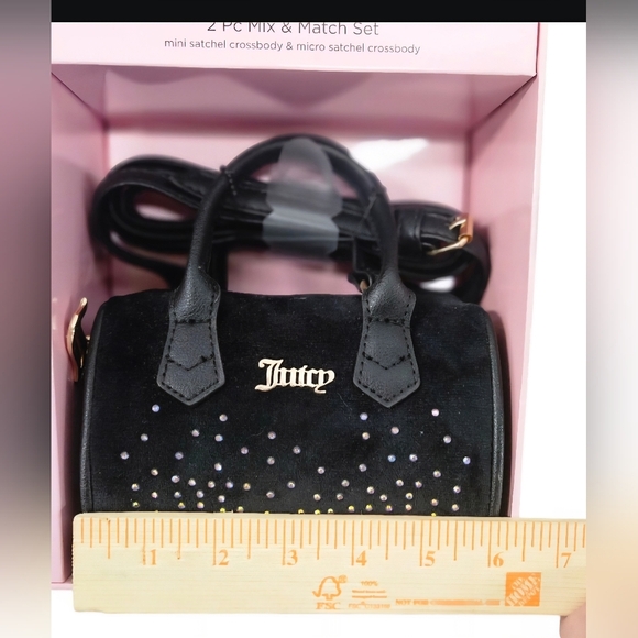 NWT Juicy Couture Liquorice Mommy & Me Satchel Set LOVE Mix & Match Set - Picture 9 of 10